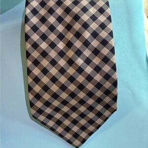 Burberry  Black and Tan Checkered Tie